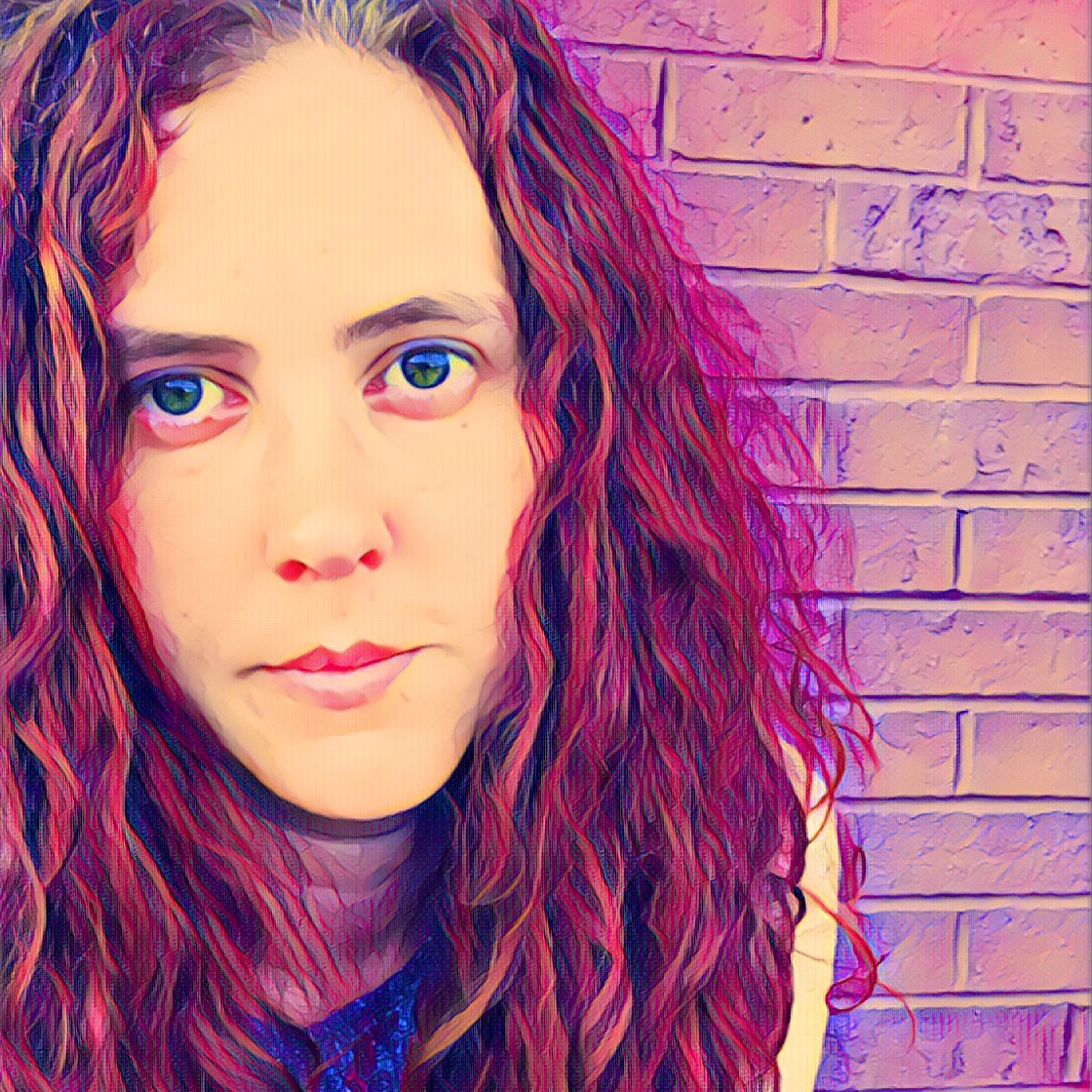 stylized illustrated portrait of Jess Rezac